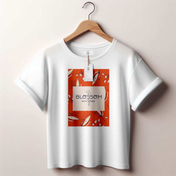 Blossom with Grace on 100% Cotton T-Shirt - Image 2