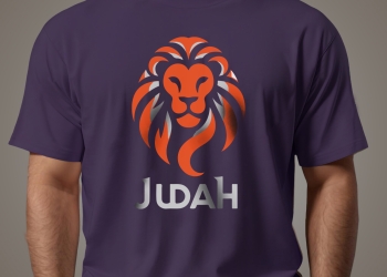 Lion Of Judah #2: Roar in Coral +Metallic Vinyl Ultra Flex on 100% Cotton