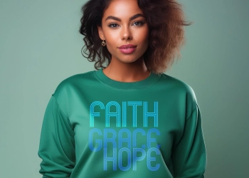 FAITH GRACE HOPE DESIGN 100% COTTON LADIES T-SHIRT