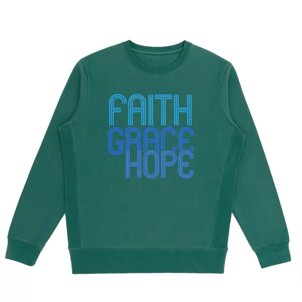 FAITH GRACE HOPE DESIGN 100% COTTON LADIES T-SHIRT - Image 2