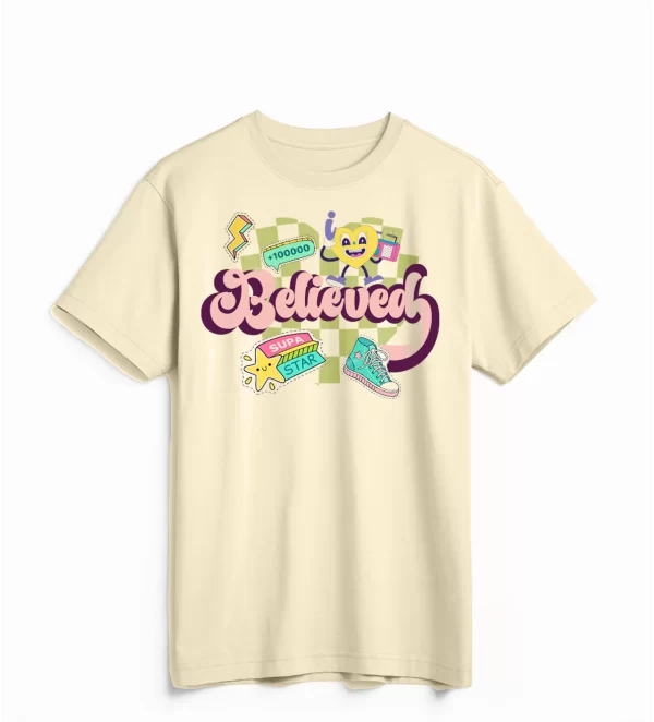 'I Believed' Faithful & Capable - Yellow T-Shirt for Girls - Image 2